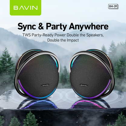BAVIN BM39 100W Portable Bluetooth Wireless Speaker w/12000mAh Powerbank Function for Home & Outdoor