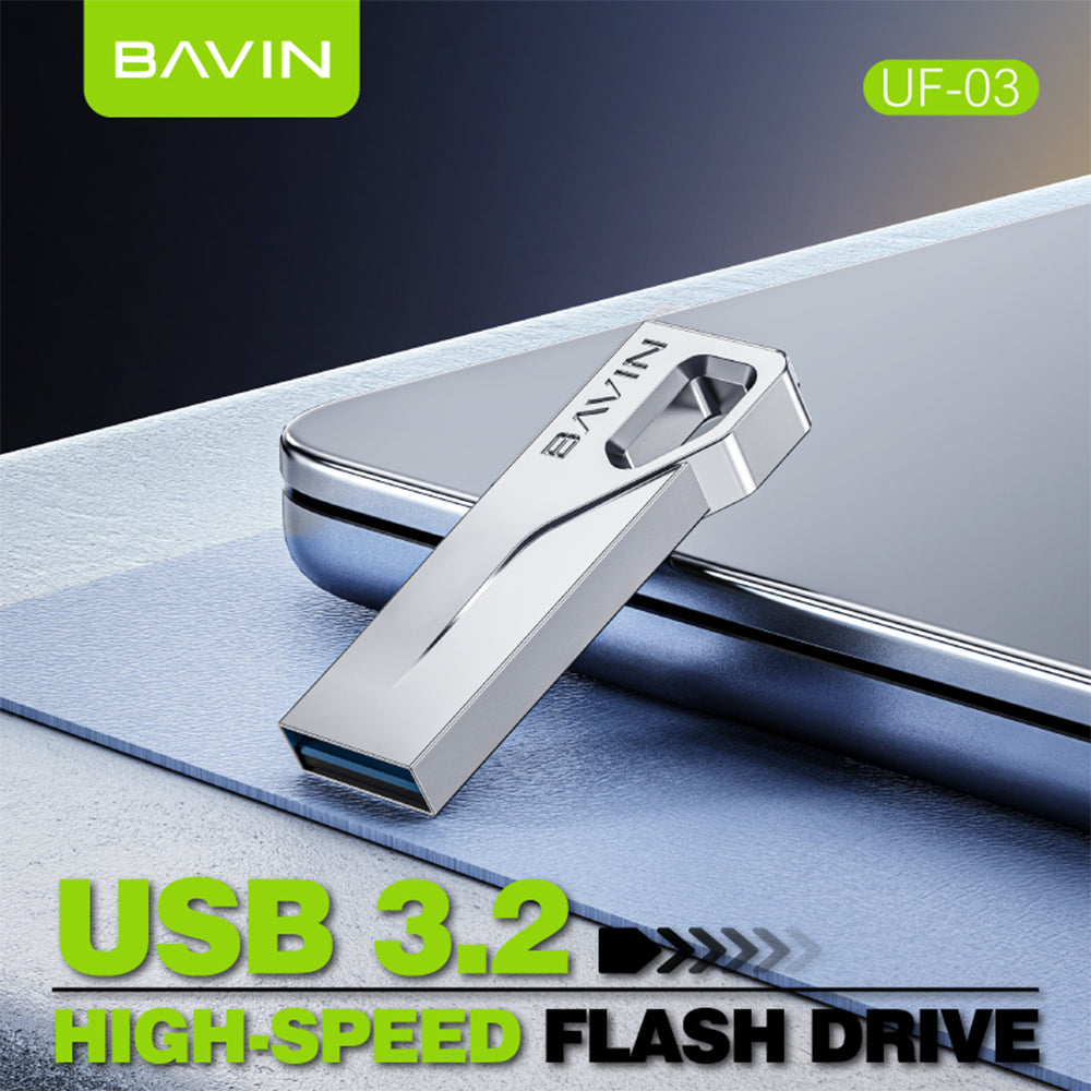 BAVIN UF03 USB 3.2 Flash Drive High-Speed Plug & Play Storage w/ Fast Data Transfer for Computer