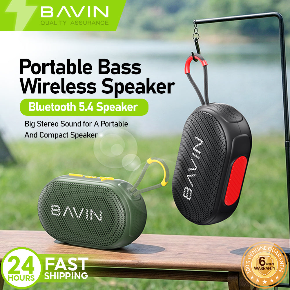 BAVIN BM31/BM32 Portable Bluetooth Speaker Big Sound Deep Bass Hi-Res Sound Audio w/1200mAh+Lanyard