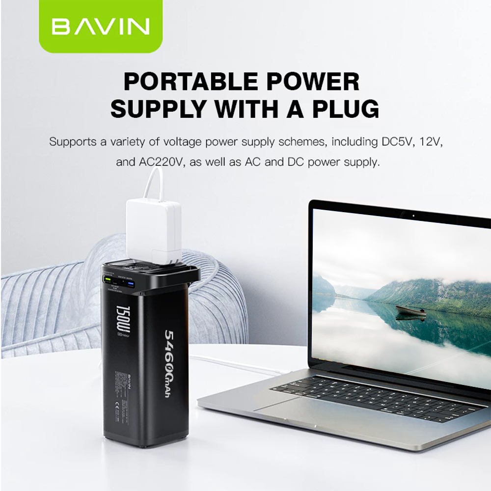 BAVIN PC021 54600mAh 150W Portable Power Supply Powerbank 22.5W w/ LED Light & Display