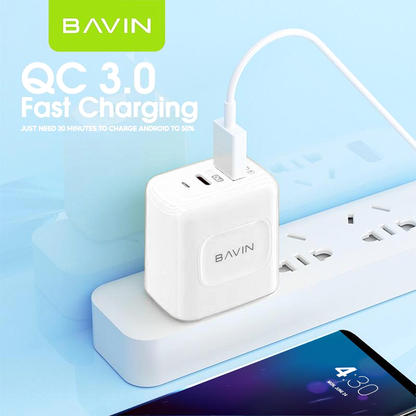 BAVIN C-PC801 20W PD Fast Charger with Dual Port for iPhone 15 Series
