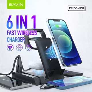 BAVIN C-W-PC056 15W 6in1 Wireless Charging Station for iPh 16 Series