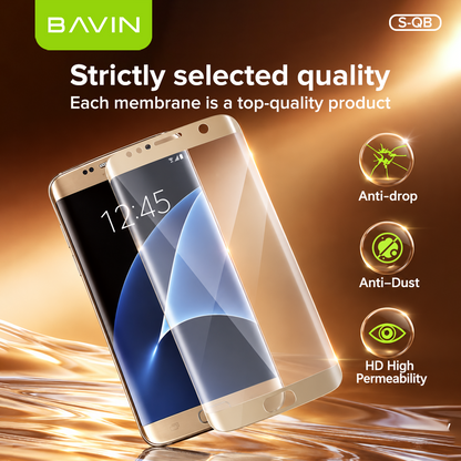 BAVIN S-QB Screen Pro+ High Pearm Antidust Anti-Drop Mobile Phone Full Tempered Glass for Sam Series
