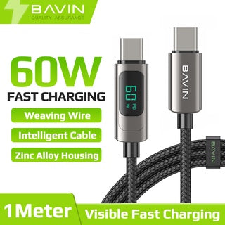 BAVIN CB255 12W /20W /60W 1 Meter PD Fast Charging Data Transfer Cable For iPhone 17 Series