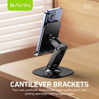 BAVIN D-S-PS37 Portable Folding Phone & Tablet Stand w/ 360° Rotation