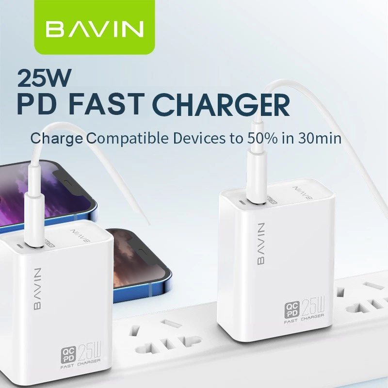 BAVIN PC657 25W PD Fast Charging Adapter Type-C Power Delivery Charging Compatible for iPhone 17