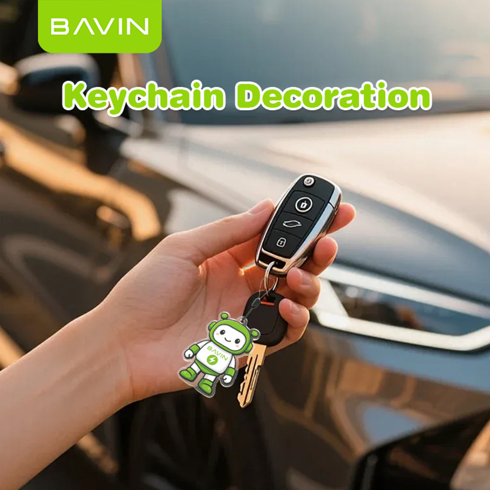 BAVIN Acrylic Transparent Robot Design Pendant Keychain Cute Accessory for Phone, Bag & Key Holder