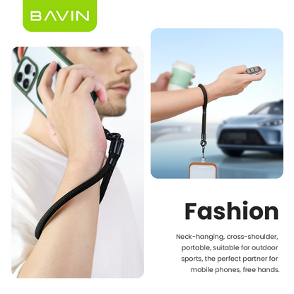 BAVIN BE14 Phone Lanyard Wrist Strap Ultra Thick Rope Stylish for Phone Case with Safety Clip