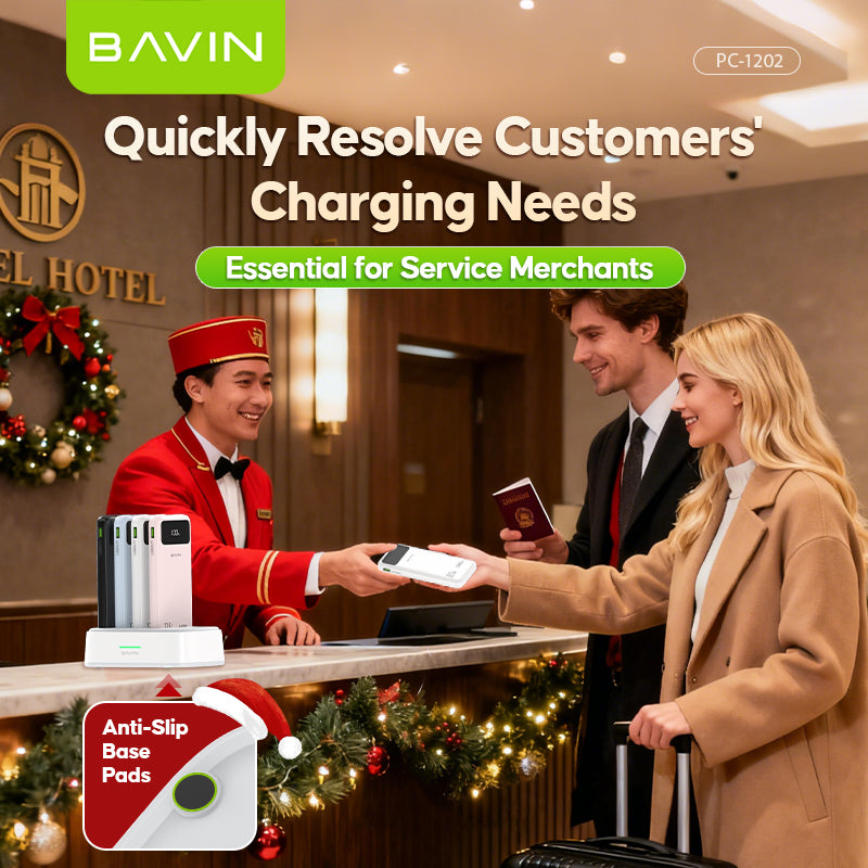 ( Christmas Gift ) BAVIN PC1202 10000mAh 5-in-1 Home Powerbank Set 22.5W Fast Charging w/ 45W PD Adapter + 60W Cable