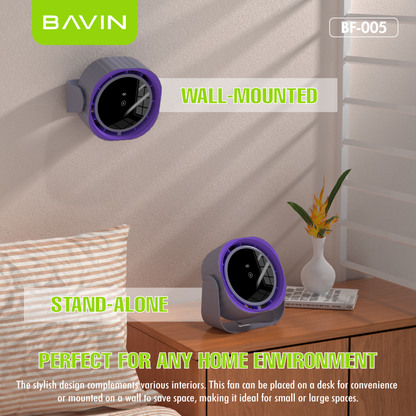 BAVIN BF-005 3600mAh Portable High-Speed Power Cooling Desktop Fan Rechargeable w/ 120 Gears
