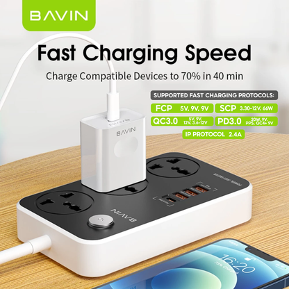 BAVIN PC837 20W PD USB C Charger QC3.0 Fast Charging Adapter for iPhone 12-17/ S23 S24 S26 S25 Smartphone