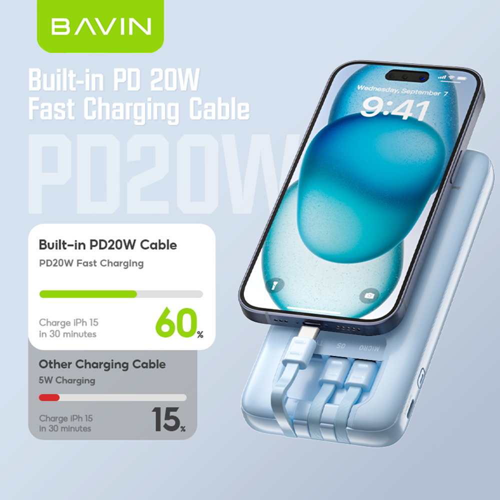 BAVIN Y-PC1102 20000mAh Super Fast Charging Powerbank Support iPh