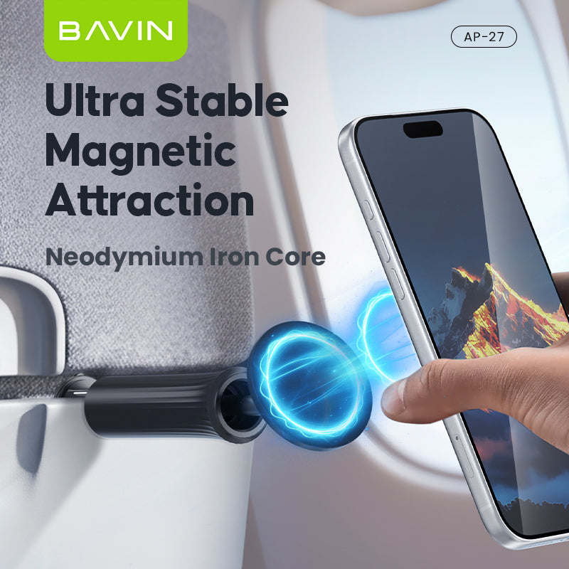 BAVIN P27 Magnetic Phone Holder Stand w/ Adjustable Bracket w/ Selfie Stick for Live , Video Calls & Mobile Phones