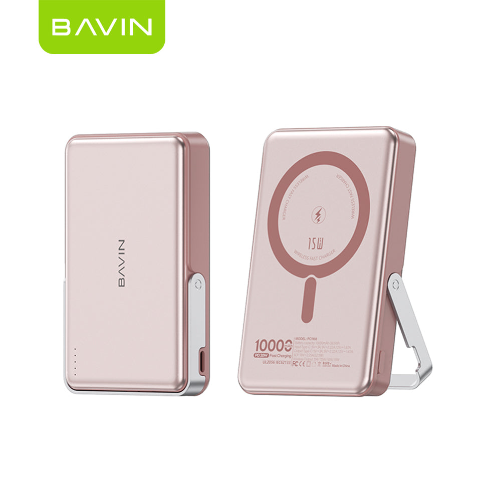 BAVIN PC1167 5000mAh / PC1168 10000mAh Portable 15W Magnetic Wireless Powerbank 22.5W+PD 20W Type-C Fast Charging w/Stand