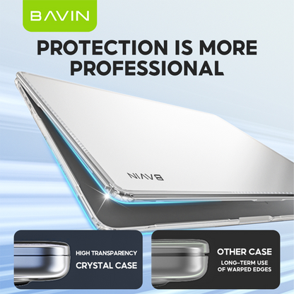 BAVIN C06 / C05 Transparent & Glossy Clear Case Anti-Scratch + Keyboard Protector For iPh Laptop for 13.3" / 13.6" / 15"