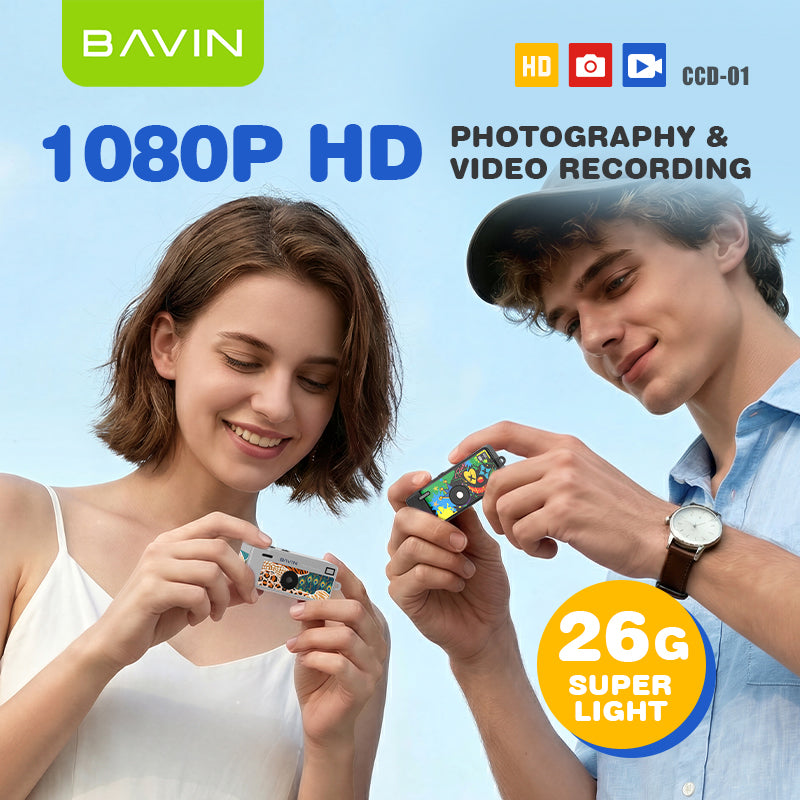 BAVIN CD01 Mini Thumb Camera 1080P HD 12MP Wide w/ Flash and Keychain | Support TF Card