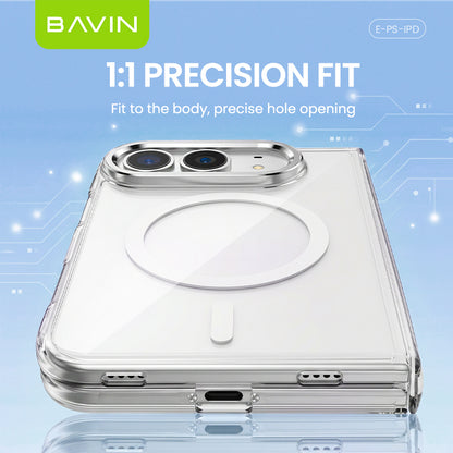 BAVIN PS iPhone Duo Transparent Ultrathin Magnetic Phone Case Shockproof Hinge Protection Phone Cover
