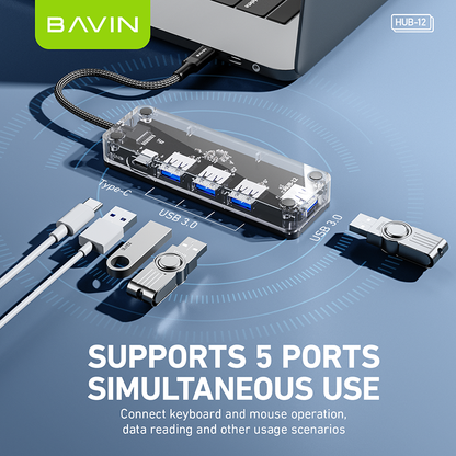 BAVIN U-H2-XX 6-in-1 USB Hub