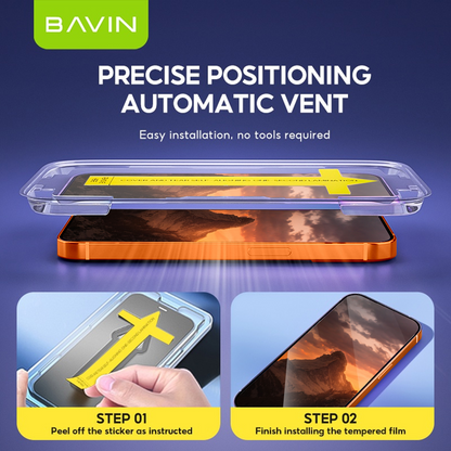 BAVIN Q3 One Click Series Screen Protector Tempered Glass Full Screen for iPhone X/XS/11/12/13/14/15/16/16E/17 Series