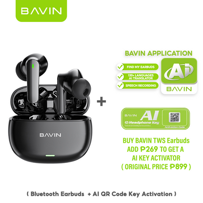 BAVIN HB-BA-57 TWS Wireless Bluetooth 5.3 Earbuds | HiFi Stereo Sound | Smart Touch | Long Battery Life