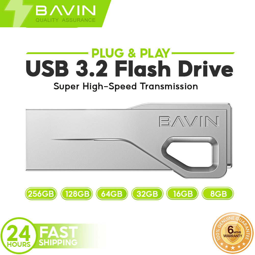 BAVIN UF03 USB 3.2 Flash Drive High-Speed Plug & Play Storage w/ Fast Data Transfer for Computer