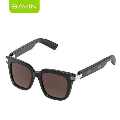 BAVIN BA101 Ai Smart Translation Sunglasses BT 5.4 w/ 130+ Languages, Open-Ear Hi-Fi Sound, Touch Control & UV Protection