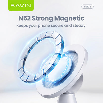 BAVIN PS106 Mini Portable Strong Magnetic Desktop Phone Stand w/ 180° Rotation Holder for iPhone, Android