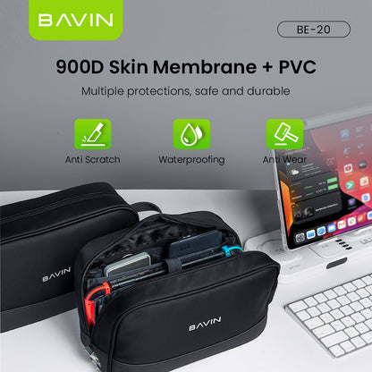 BAVIN E-BE20 Large Capacity Waterproof Bag w/ Password Lock For Earphones, USB Cables, Chargers & Digital Accessories Bag