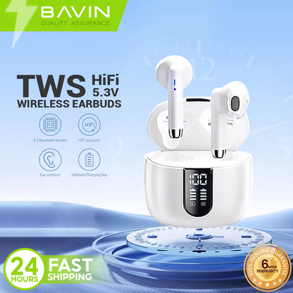 BAVIN HB-BA-58 HiFi Wireless Bluetooth Earbuds w/ Built-in Microphone