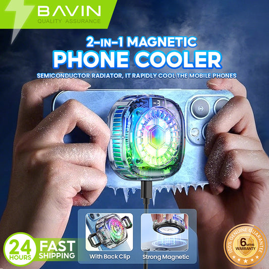 BAVIN Magnetic Gaming Phone Cooler | Fast Cooling, Heat Dissipation & Adjustable Fan Compatible for iPhone & Android