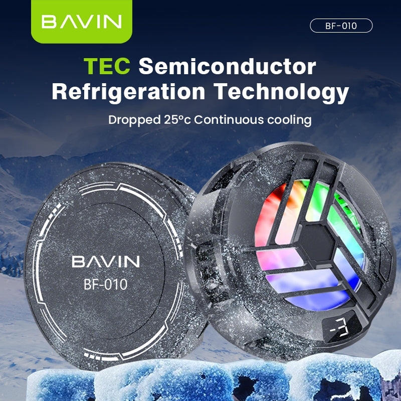BAVIN BF-010 Magnetic Phone Cooler w/ Clip Design / RGB Light / Adjustable Cooling Gears