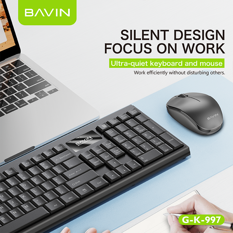 BAVIN G-K-997 2.4G Wireless Keyboard & Mouse for PC & Laptop