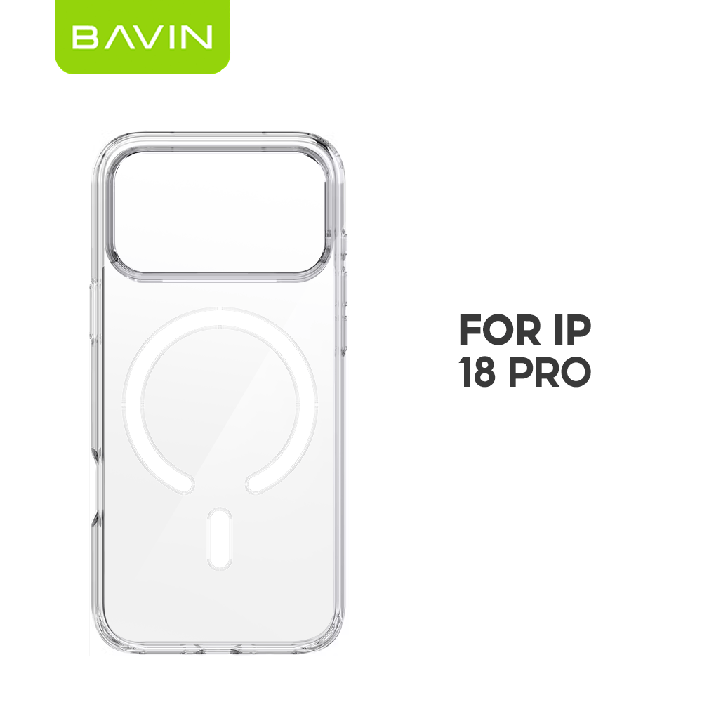BAVIN Magnetic Circle Clear Phone Case Cover for iPhone X / XR / 11 / 12 / 13 / 14 / 15 / 16 / 17 / 18 Series