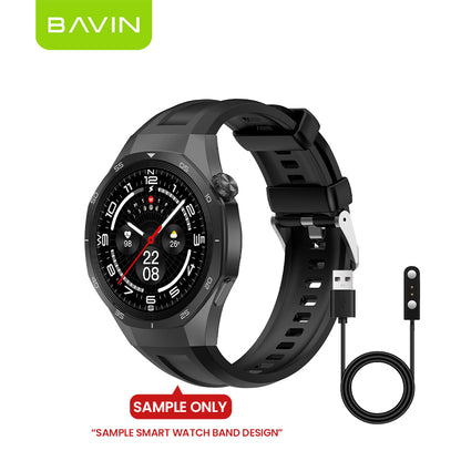 BAVIN BW-605 Smart Watch 1.43" HD | 123+ Sports Modes | AI Voice | Health Monitor | 3 ATM Waterproof