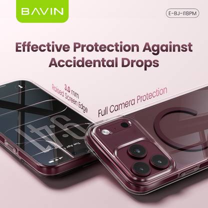 BAVIN BJ Transparent Phone Case Magnetic Case Anti-Yellowing/fingerprint ,Shockproof for iPhone 18/17 Pro