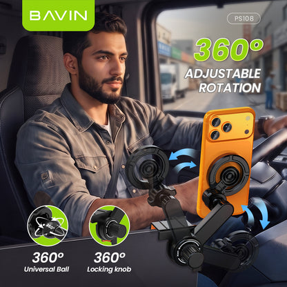 BAVIN PS108 Phone Holder for Screen Corner Magnetic Phone Mount Holder, 360° Rotation for iPhone 17-13