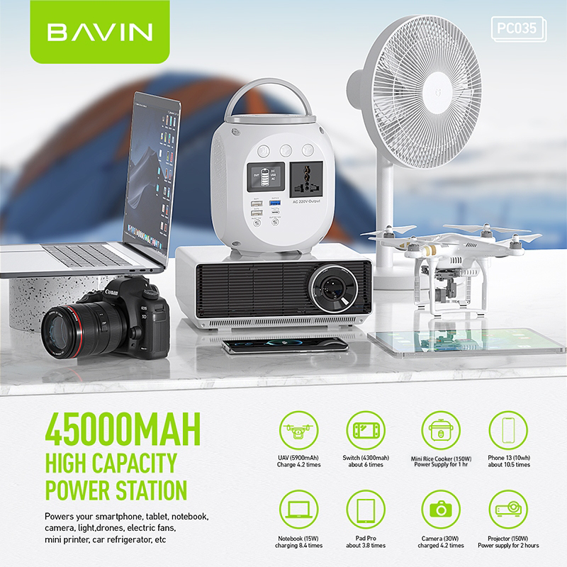 BAVIN Y-PC035 150W Emergency Power Supply for Outdoor/ Travel & Camping