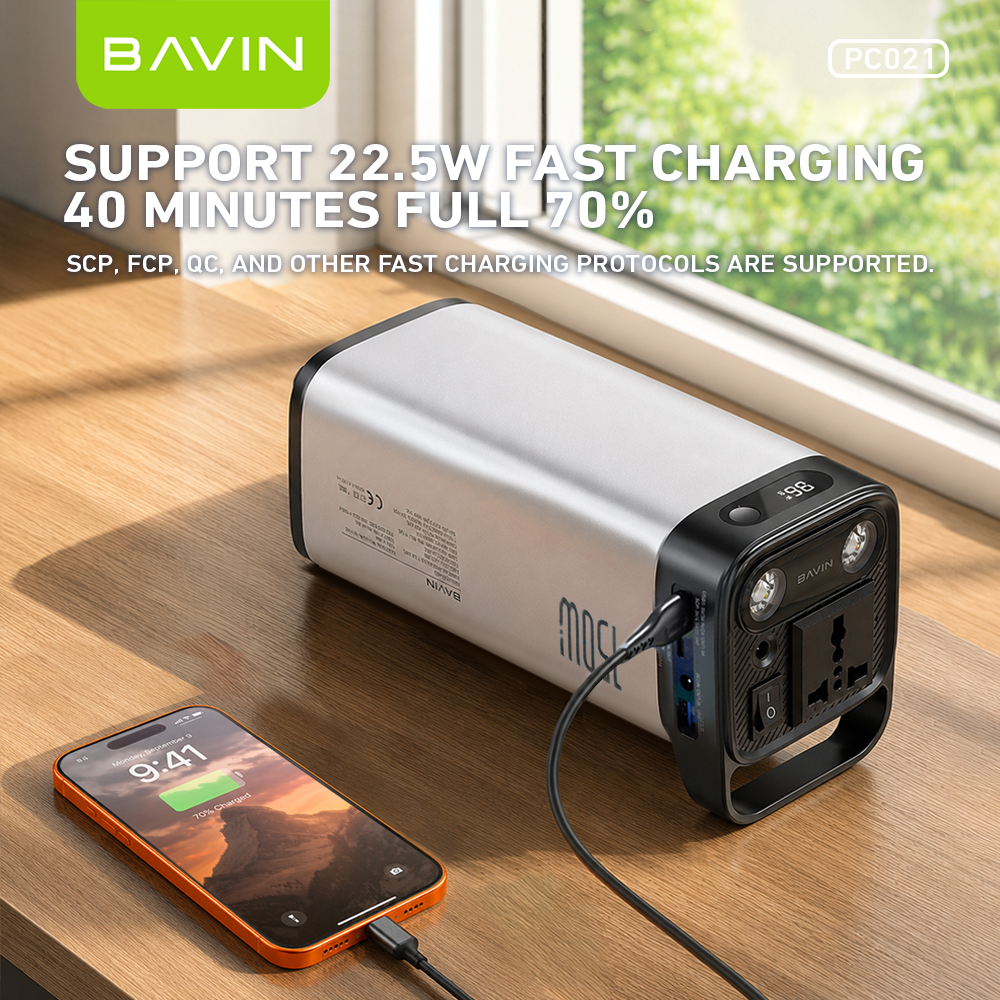 BAVIN PC021 54600mAh 150W Portable Power Supply Powerbank 22.5W w/ LED Light & Display