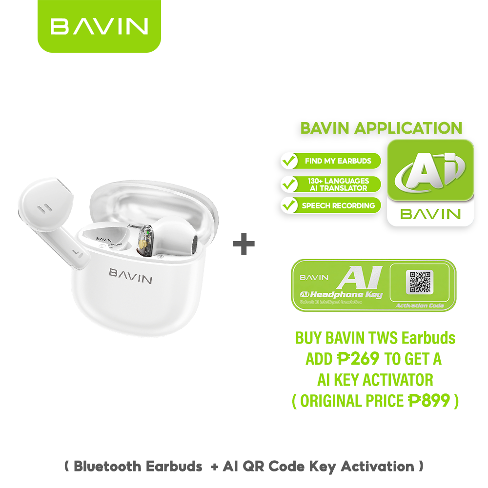 BAVIN HB-BA-61 TWS Bluetooth 5.3 Earbuds | HiFi Sound | 5H Playtime | Touch Control | Type-C Charging | iOS & Android