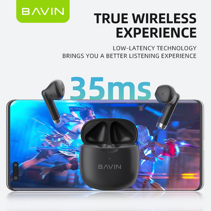 BAVIN HB-BA-19 TWS Wireless Bluetooth Earbuds w/ High Stereo Sound & Touch Control