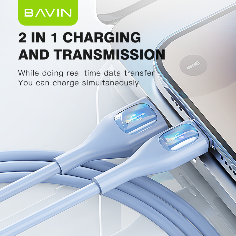 BAVIN U-CB285 PD 30W / 12W Fast Charging Data Cable Widely Compatible w/ iPhone, Type-C to iPh