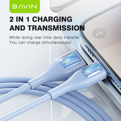 BAVIN U-CB285 PD 30W / 12W Fast Charging Data Cable Widely Compatible w/ iPhone, Type-C to iPh