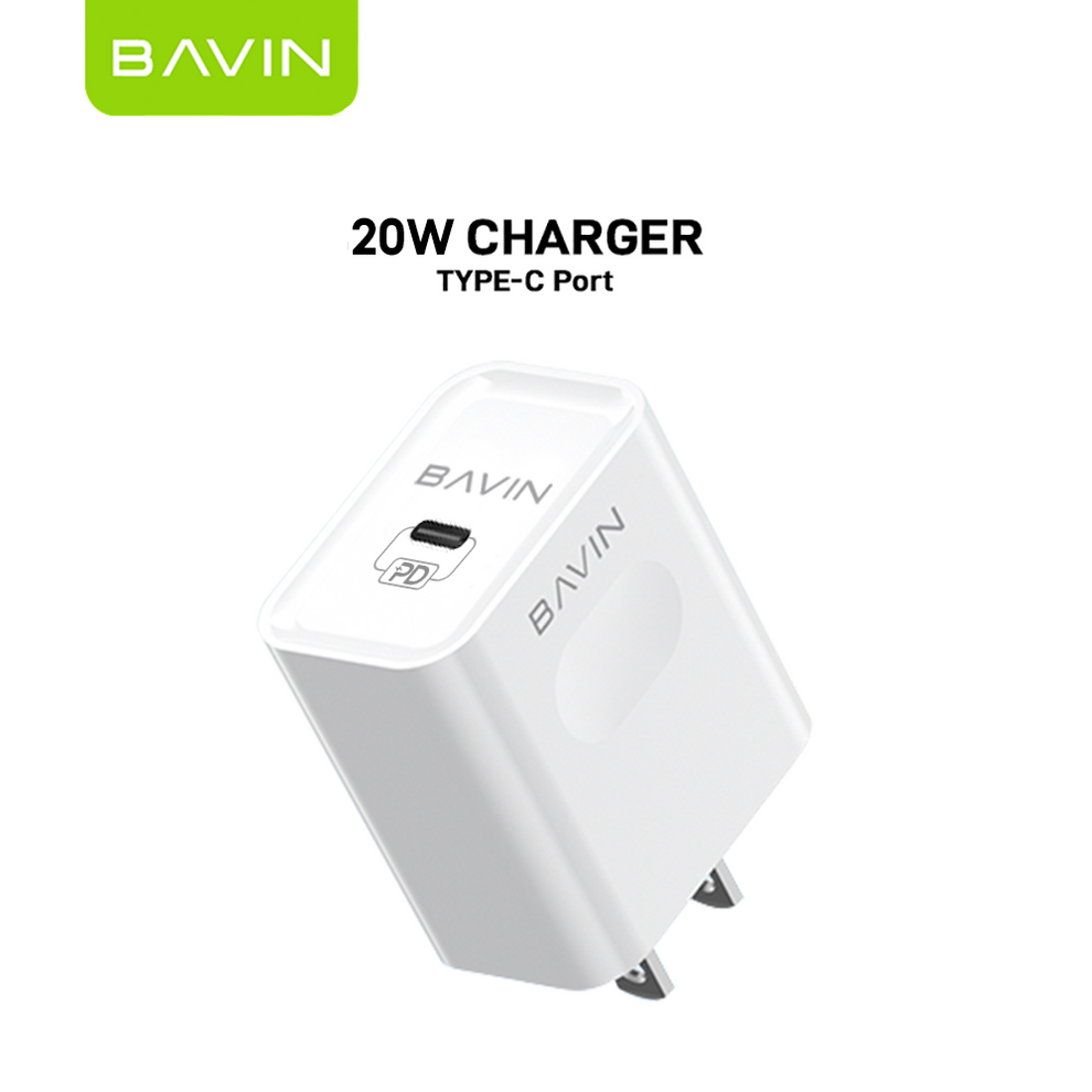 BAVIN PC837 20W PD USB C Charger QC3.0 Fast Charging Adapter for iPhon