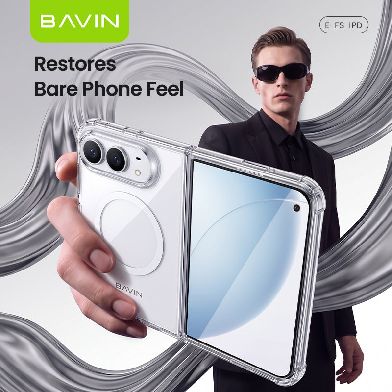 BAVIN iPhone Duo Transparent Ultra Slim Magnetic Phone Case | Anti-Yellowing, Shockproof Phone Cover