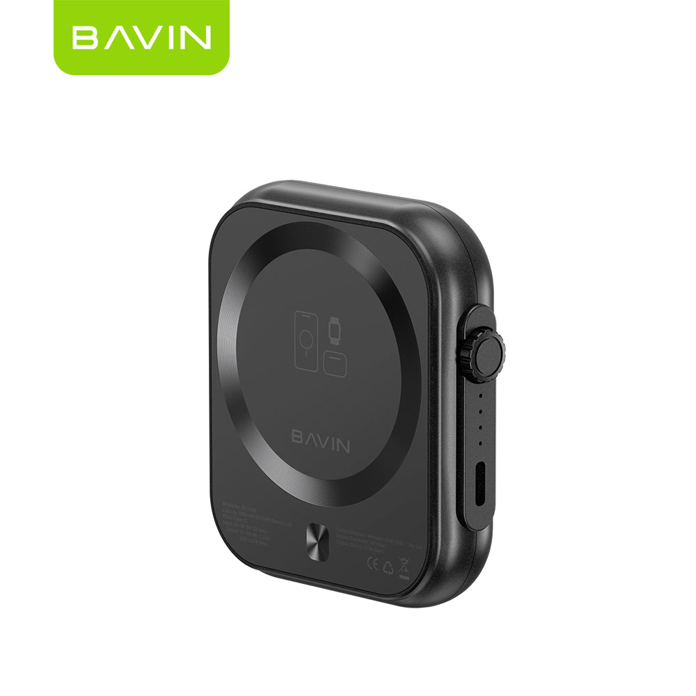 BAVIN PC1081 Portable Travel Wireless Magnetic Charger Power Bank 900mAh for iPhone Watch 8 7 6 5 4 3