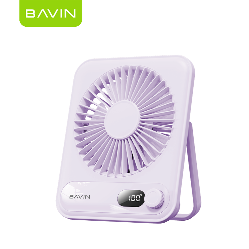 BAVIN BF006 Ultra-Thin Portable Mini Desktop Fan w/ 4-Speed Strong Wind for Office and Home