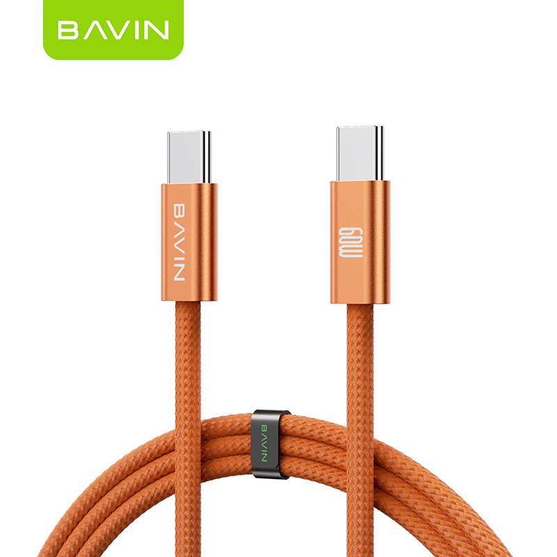 BAVIN CB413 PD 60W Type-C Fast Charging 1m Braided Cable w/ High-Speed Data Transfer for iPhone 15-17 & Android Devices