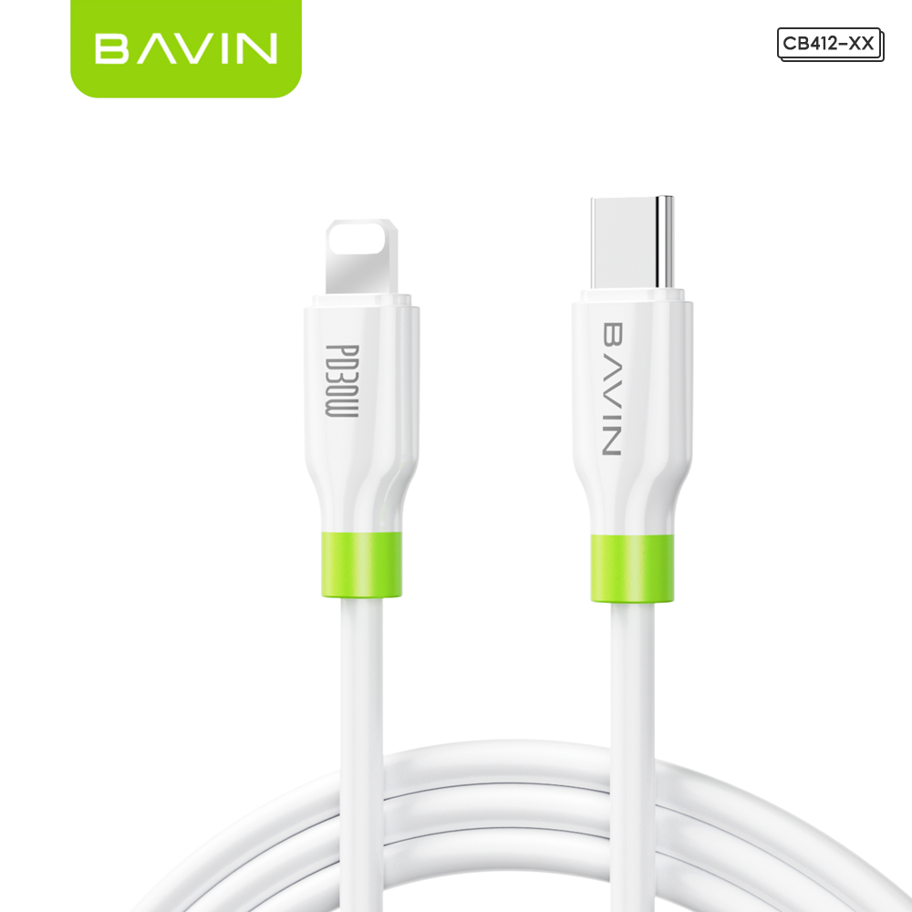 BAVIN CB412 1m/1.2m Fast Charging Cable Supports 12W/18W/30W/60W for Micro/iPhone/ Type-C & High Speed