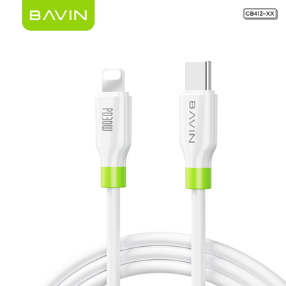 BAVIN CB412 1m/1.2m Fast Charging Cable Supports 12W/18W/30W/60W for Micro/iPhone/ Type-C & High Speed