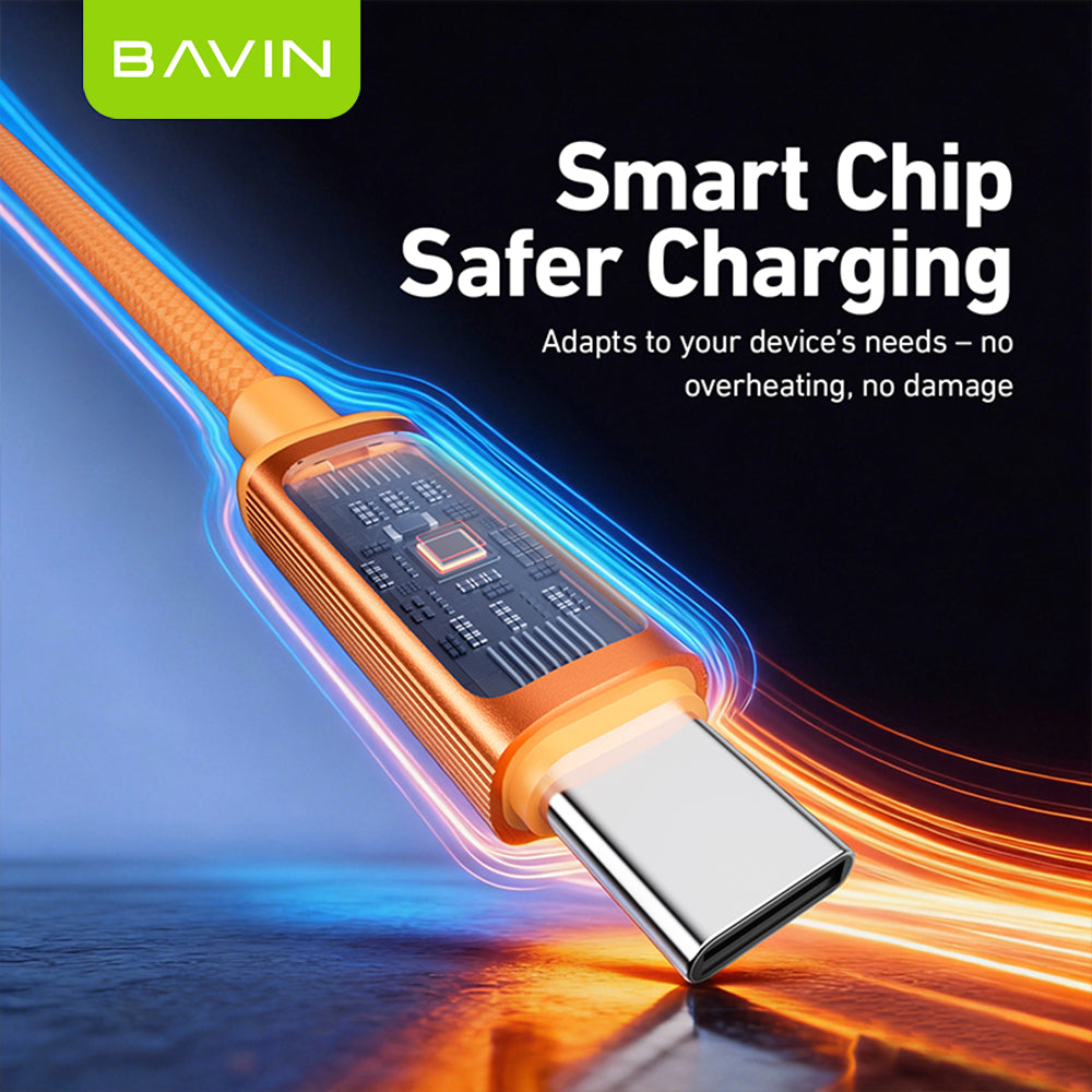 BAVIN CB413 / CB415 PD 60W Type-C Fast Charging 1m Braided Cable w/ High-Speed Data Transfer for iPhone 15-17 & Android Devices